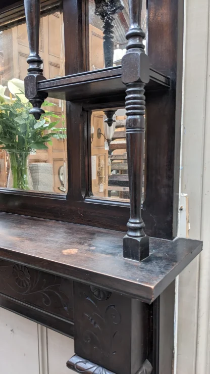 1890's Victorian Walnut Fireplace Surround - Image 7