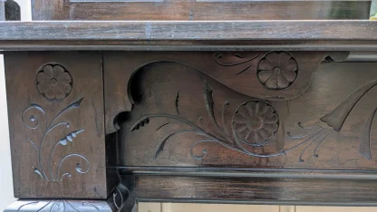 1890's Victorian Walnut Fireplace Surround - Image 5