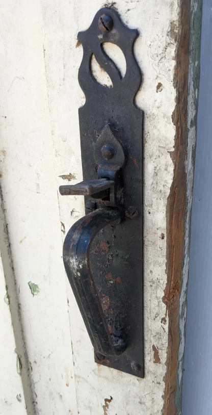 Vintage Redwood Door With Latch - Image 2