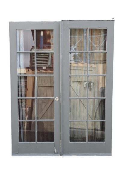 Vintage Exterior French Doors With Matching Screen Doors