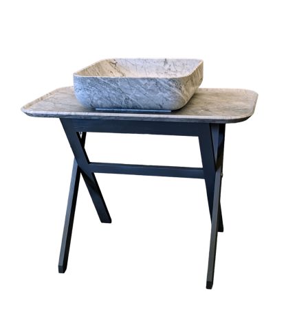 Kreoo Carrara Marble Bathroom Vessel Sink & Countertop