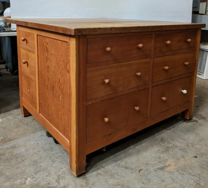 Large Douglas Fir Kitchen Island - Image 10