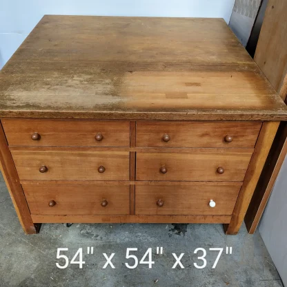 Large Douglas Fir Kitchen Island - Image 9