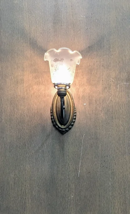 Vintage Brass Wall Sconce - Image 3