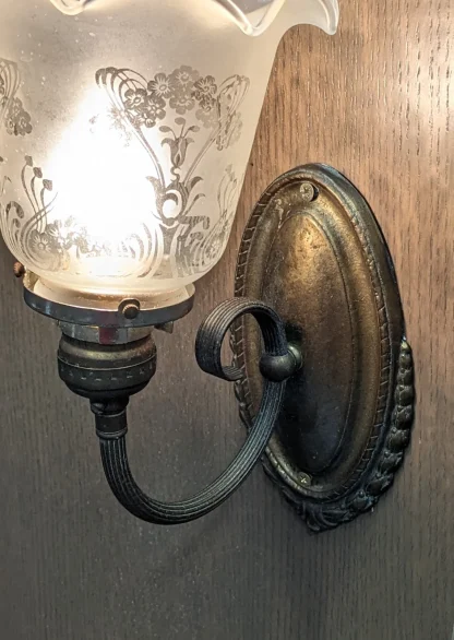 Vintage Brass Wall Sconce - Image 2