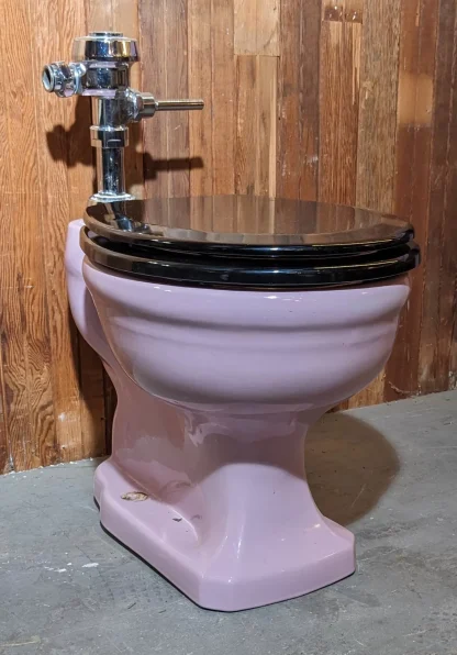1931 Vintage Rose-Pink Eljer Toilet and Pedestal Sink - Image 5