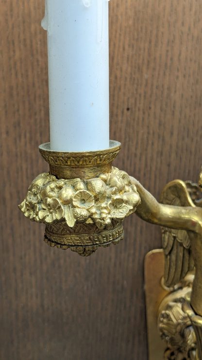 Gilt Bronze Cherub Sconces - Image 4