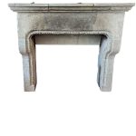 18th Century Italian Limestone Fireplace Surround