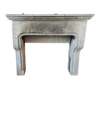 18th Century Italian Limestone Fireplace Surround