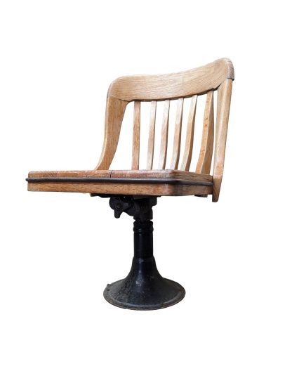 Stanford Law Library Swiveling Oak Stools