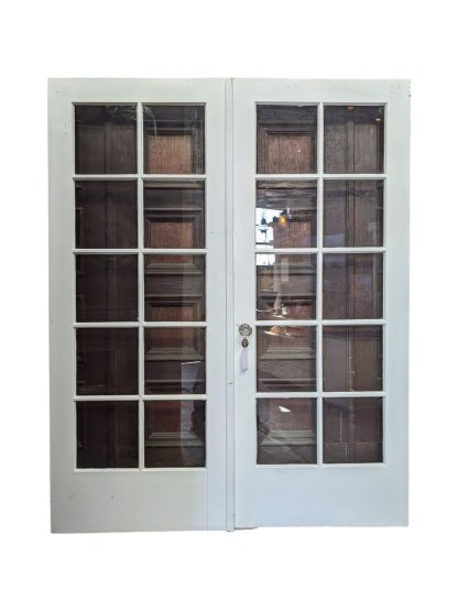 Vintage Interior French Doors With Wavy Glass
