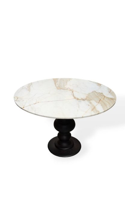 Oak Table With Marble Top - Image 2