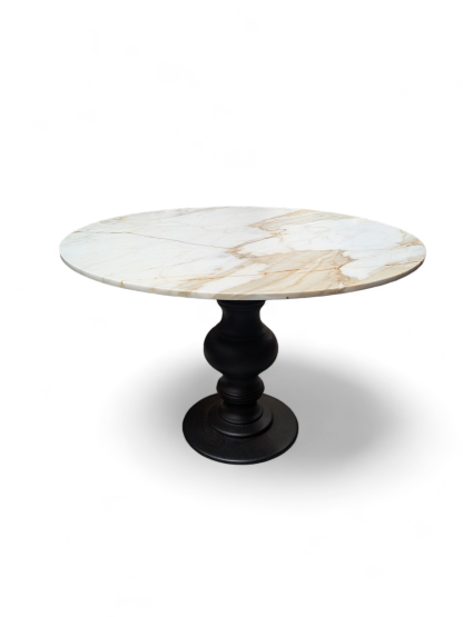 Oak Table With Marble Top