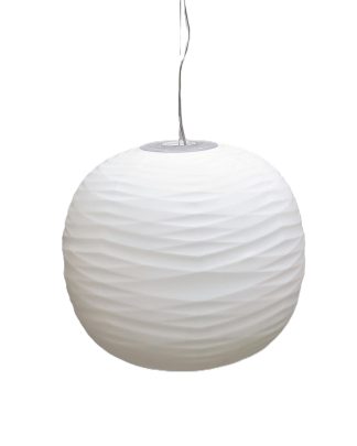 Foscarini Gem Etched Glass White Spherical Hanging Light