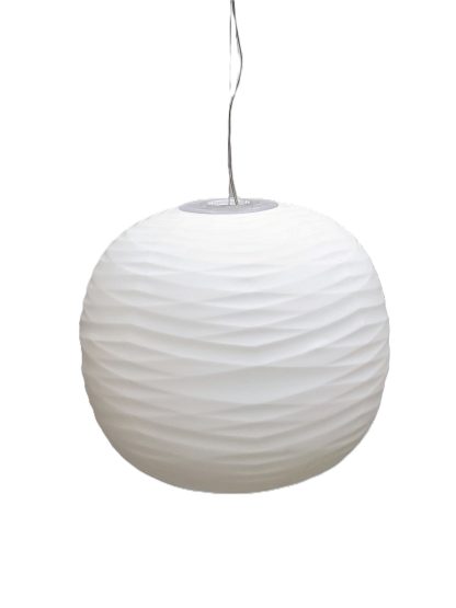 Foscarini Gem Etched Glass White Spherical Hanging Light