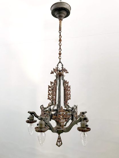 Gothic Revival Wrought Iron Chandelier - Image 2