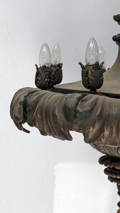 Beaux Arts 1930's Bronze Chandelier - Image 7