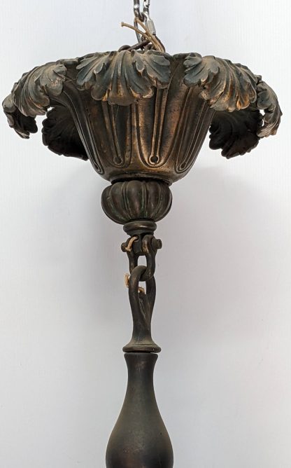 Beaux Arts 1930's Bronze Chandelier - Image 4