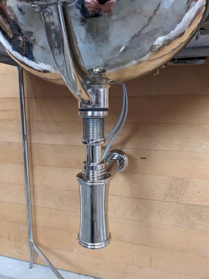 Grey Marble and Polished Nickel Washstand by Waterworks - Image 9