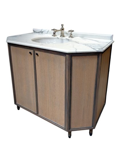 Bathroom Vanity with White Calacatta Marble Top