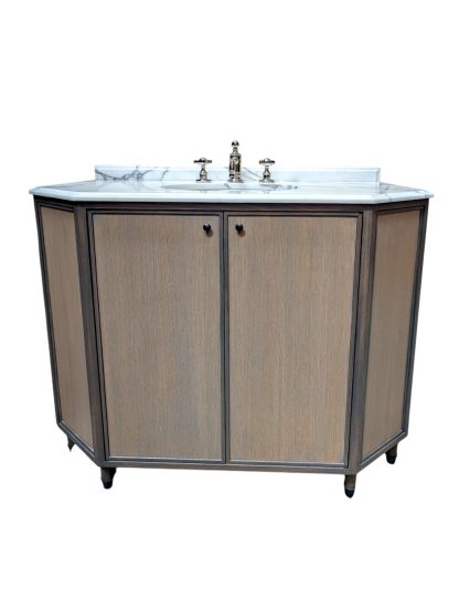 Bathroom Vanity with White Calacatta Marble Top - Image 2