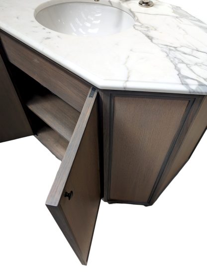 Bathroom Vanity with White Calacatta Marble Top - Image 5