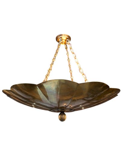 Soane Britain Flush Scallop Brass Ceiling Light - Image 3