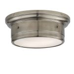 Visual Comfort Sienna small flush mount in satin nickel