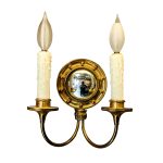 Pair of Brass Federal-Style Wall Sconce