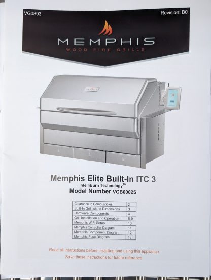 Memphis Elite Built-In ITC3 Pellet BBQ Grill Stainless Steel - Image 6