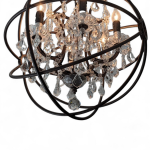 Iron and Crystal Sphere Chandelier From Elegant Lighting's Geneva Collection