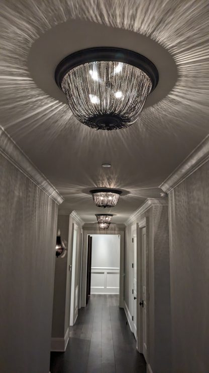 Black Chain Mail Flush Mount - Image 2