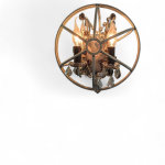 Half Sphere Crystal Bathroom Vanity Wall Sconce
