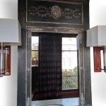 Wood Neoclassical Trumeau Style Wall Mirror