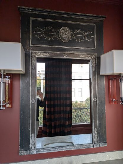 Wood Neoclassical Trumeau Style Wall Mirror - Image 3