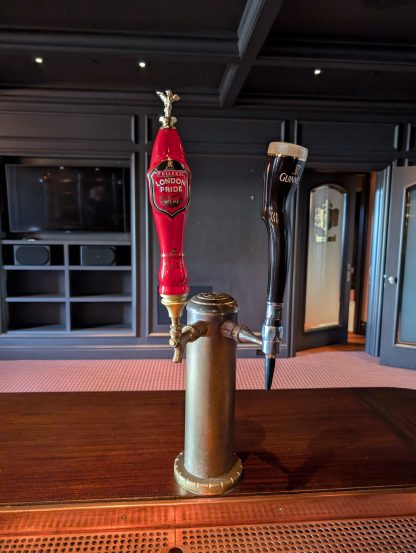 English Pub Style Mahogany Bar with Fixtures and Appliances - Image 11