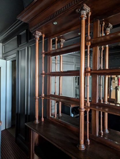 English Pub Style Mahogany Bar with Fixtures and Appliances - Image 10
