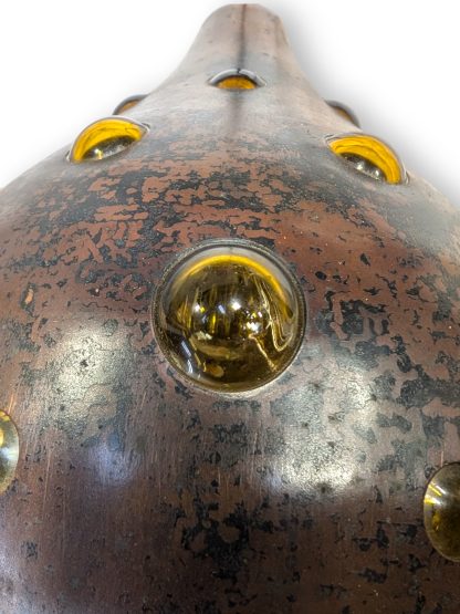 Nanny Still Brutalist Copper and Amber Glass Pendant Lights - Image 13