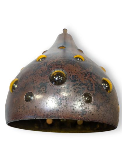 Nanny Still Brutalist Copper and Amber Glass Pendant Lights - Image 11