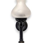 Antique Wall Sconce With Frosted Shade