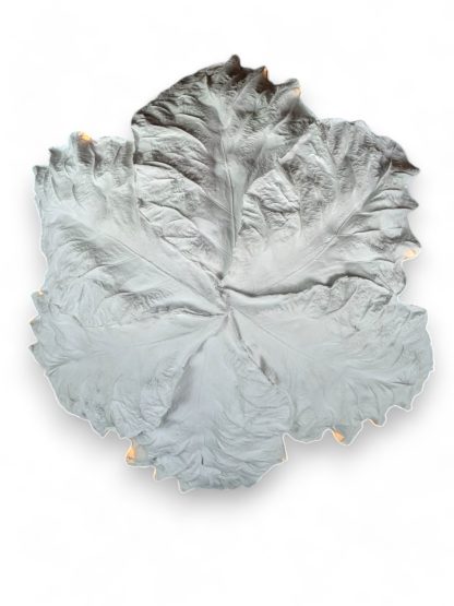 White Plaster Leaf Pendant Light by Dogfork Lamp Arts