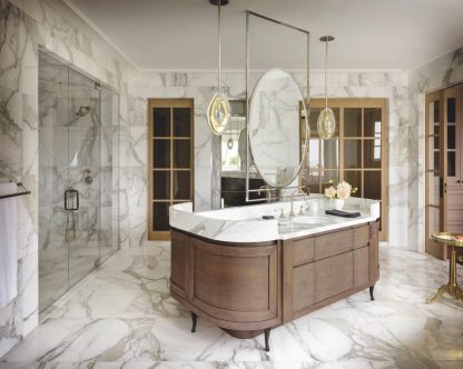 Polished Nickel Double-Sided Framed Oval Mirror