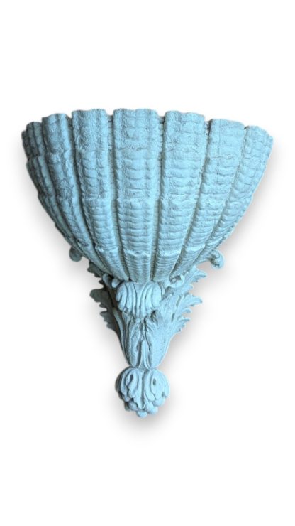 White Plaster Neoclassical Armadillo Sconce