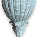 White Plaster Neoclassical Armadillo Sconce