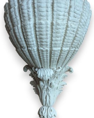 White Plaster Neoclassical Armadillo Sconce