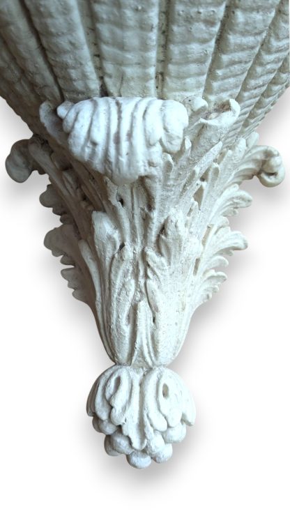 White Plaster Neoclassical Armadillo Sconce