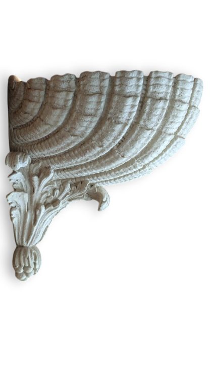 White Plaster Neoclassical Armadillo Sconce