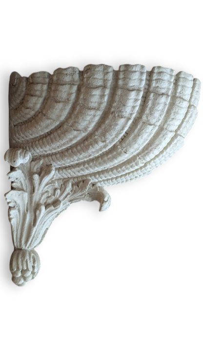 White Plaster Neoclassical Armadillo Sconce