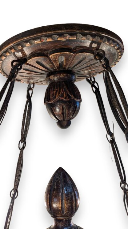 Neo Gothic Wood Dragon Chandelier