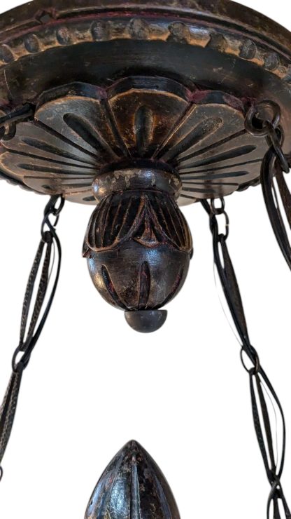 Neo Gothic Wood Dragon Chandelier